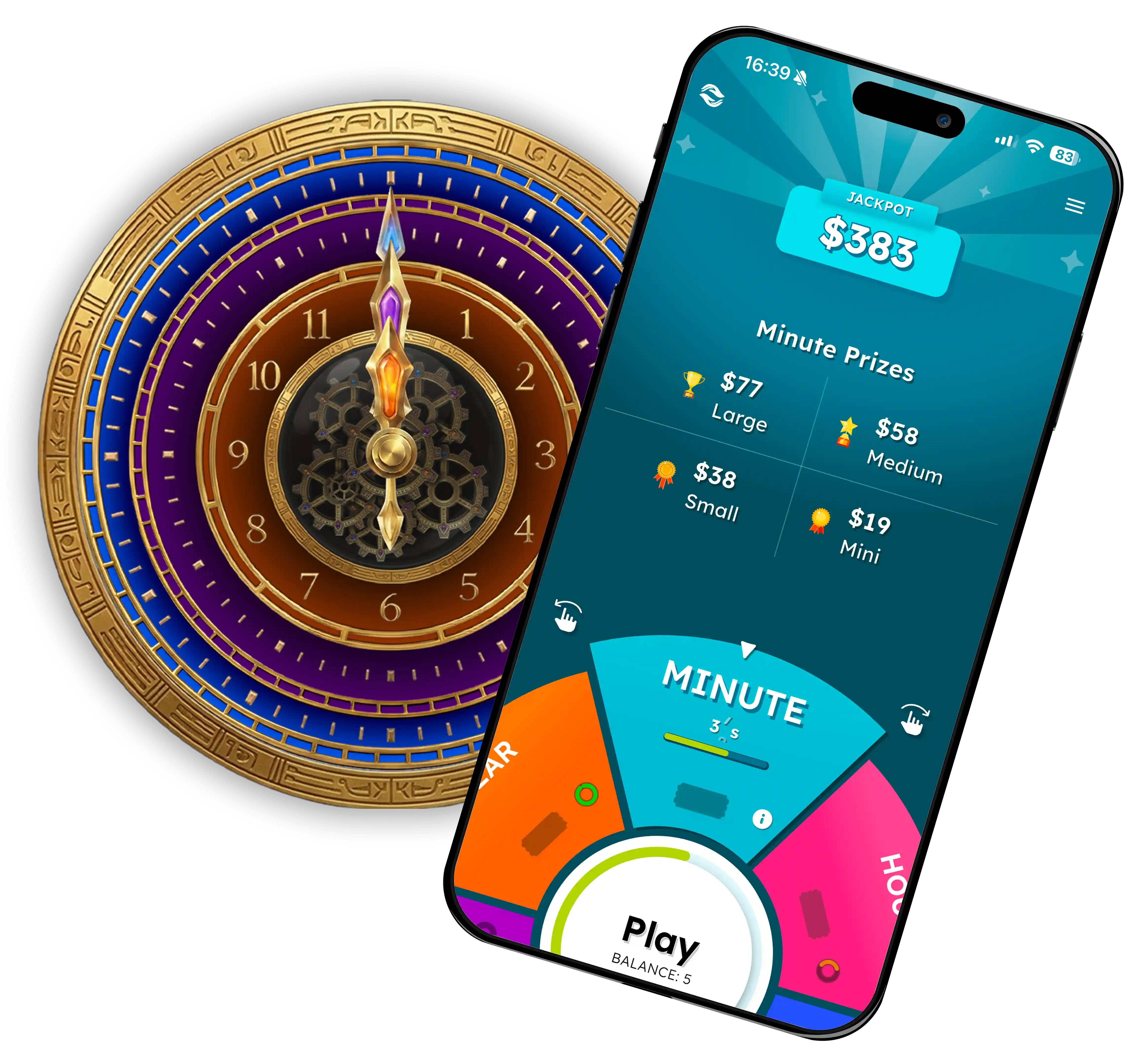Cash Clock and Chance Lottery key art